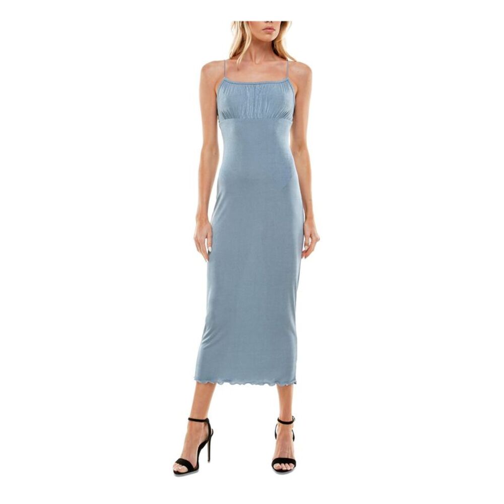ULTRA FLIRT Womens Midi Dress Light Blue Pull-over Slip Style Unlined Juniors S